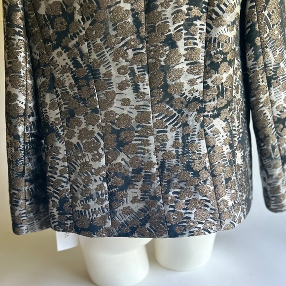 Lafayette Grey Black Cream Polyester Blazer size 14 - Picture 7 of 15